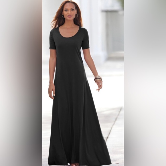 Jessica London Dresses & Skirts - NWOT size 18 Petite Jessica London scoop neck black knit maxi dress